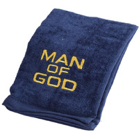 Swanson Christian Products Hand Towel Man Of God Towel W/Gold Embroidery Pastor Appreciation Gift Fathers Day Present Face Towel Sweat Towels For Gym Absorbent Cotton Navy