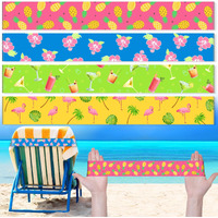 Boao 4 Pcs Large Towel Bands For Beach Chairs 15.75 X 1.97 Inch Cruise Towel Clips For Lounge Beach Pool Chairs Towel Strap Holder Elastic Windproof Beach Accessories For Summer (Vivid)