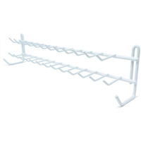 Huji Wall Mount Tie And Belt Rack Organizer, White (1 Pack)