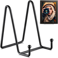 Tr-Life 3 Pack 4.5 Inch Plate Stands For Display - Plate Holder Display Stand + Metal Frame Holder Stand For Picture, Decorative Plate, Platter, Book, Photo Easel