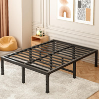 Fuiobyvv Full Size Bed Frame 18 Inch Heavy Duty Metal Platform Bed Frame Full Support Up To 3500 Lbs,No Box Spring Needed/No Shaking/Steel Slat Support/Noise Free/Easy Assembly