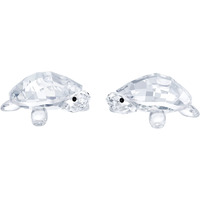 Swarovski Peaceful Countryside Tortoises, Pair Of Tortoises In Clear Crystal, Part Of The Peaceful Countryside Collection