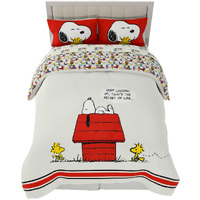 Franco Peanuts & Snoopy Classic Pals Super Soft Comforter And Sheet Set, 5 Piece Queen Size, (Official Licensed Product) Collectibles