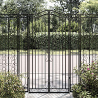Vidaxl Garden Gate Black 47.6X3.1X70.9 Wrought Iron