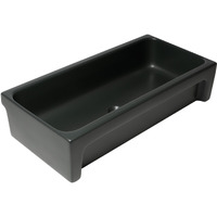 Alfi Brand Ab36Trbm 36"" Black Matte Above Mount Fireclay Bathroom Trough Sink