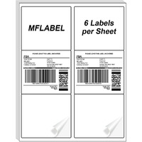 Mflabel 3-1/3"" X 4"" Shipping Address Labels, Fba Labels, 6-Up Sticker Labels, White Shipping Labels, Easy To Peel, Address Labels For Laser/Ink Jet Printer, 6 Per Page (300 Labels, 50 Sheets)