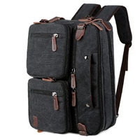 Baosha Convertible Briefcase Backpack 17 Inch Laptop Bag Case Business Briefcase Hb-22 (Black-Grey Mixed)