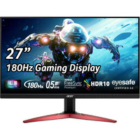 Acer Nitro 27"" Full Hd 1920 X 1080 Pc Gaming Ips Monitor | Amd Freesync Premium | 180Hz Refresh | Up To 0.5Ms | Hdr10 Support | 99% Srgb | 1 X Display Port 1.2 & 2 X Hdmi 2.0 | Kg271 M3Biip,Black