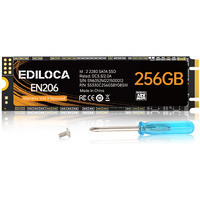 Ediloca En206 256Gb 3D Nand Tlc M.2 Ssd, M.2 2280 Sata Iii 6Gb/S Ssd Internal Hard Drive, Read/Write Speed Up To 550/460 Mb/S, Compatible With Ultrabooks, Tablet Computers And Mini Pcs