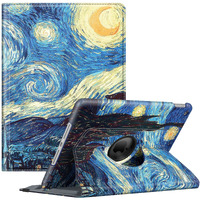 Fintie Rotating Case For Ipad 9Th Generation (2021) / 8Th Generation (2020) / 7Th Gen (2019) 10.2 Inch - 360 Degree Rotating Stand Cover With Pencil Holder, Auto Wake Sleep, Starry Night