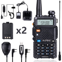 Baofeng Uv-5R 8 Watt Ham Radio Baofeng Radio With Extra 1800Mah Battery And 771 Antenna Dual Band Ham Radio Handheld Includes Full Kit Walkie Talkie