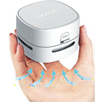Trzlife Desk Vacuum, Upgraded Version Of Mini Desk Vacuum Cleaner Aa Battery More Durable Desk Accessory Sucks Tiny Items And Crumbs On Desktop Drawer Countertop Ideal Tech White Elephant Gift