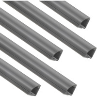 85In Corner Cable Concealer, One-Cord Corner Duct, Paintable Corner Cord Cover, Cable Management Channel For Wall Corner, Floor Baseboard, Ceiling - 5 X L 17In, Grey