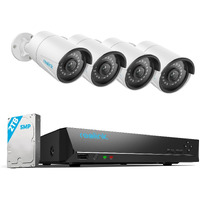 Reolink 8Ch 5Mp Security Camera System, 4Pcs Wired 5Mp Poe Cameras For Home Security Outdoors, Smart Person Vehicle Detection, 4K 8Ch Nvr With 2Tb Hdd For 24-7 Recording, Rlk8-410B4-5Mp White