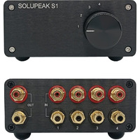 Solupeak Rca Switch Stereo 4 In 1 Out Audio Signal Source Switcher Hifi Input Selector Splitter Box S1