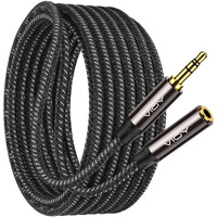 Vioy Headphone Extension Cable 20 Ft,[Copper Shell, Hi-Fi Sound] 3.5 Mm Male To Female Stereo Audio Cable Nylon Braided Aux Cord For Smartphones, Tablets, Media Player