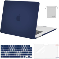 Mosiso Compatible With Macbook Air 15 Inch Case 2024 2023 Release M3 A3114 M2 A2941 With Liquid Retina Display&Touch Id, Plastic Hard Shell&Keyboard Cover&Screen Protector&Storage Bag, Navy Blue