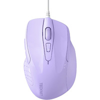 Tecknet Usb Wired Mouse, 6-Button Corded Mouse With 4 Adjustable Dpi, Optical Computer Mouse With Ergonomic Design And 5Ft Cord For Laptop, Chromebook, Pc, Desktop, Mac, Notebook -Lt.Purple