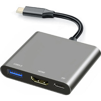 Usb C To Hdmi Multiport Adapter With Charging Port, Hdmi To Usb C Hub Adapter For Monitor To Laptop, Usb-C To Usb Adapter 10Gbps, Usbc Hdmi Adapter 4K Converter For Mac Ipad Pro Macbook Chromebook