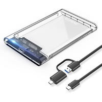 Eluteng 2.5 Ssd Enclosure 5Gbps Hard Drive Case Tool Free Sata To Usb 3.1 Solid State Drive Enclosure Usb C Ssd Hdd Enclosure Max 4Tb Support Uasp For 2.5 Inch Ssd & Hdd For Wd Seagate Samsung