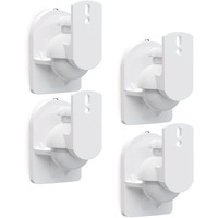 Wali Speaker Wall Mounts, Bookshelf Speaker Wall Mount Brackets, Surround Sound Speaker Mounts, Hold Up To 7.7 Lbs, (Swm402-W), 4 Pack, White