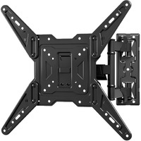 Xinlei Full Motion Tv Wall Mount For Most 26-55 Inch Flat Curved Tvs, Wall Mount Tv Bracket With Swivel Articulating Extension Tilt Arm, Support Up To 70Lbs, Max Vesa 400X400Mm(Map3)