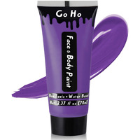 Go Ho Purple Body Paint Washable(2.37 Oz),Full Coverage,Smooth,Water Based Cream Purple Face Body Paint For Sfx Cosplay Costumes Festivals Halloween Ursula Witch Makeup