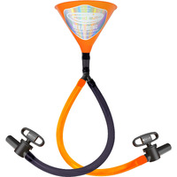Head Rush Halloween Orange/Black Double Header 2-Tube Beer Bong, 8"" X 6.5"" Plastic Funnel With Dual Flexible Hose, 2 2-Ft Long Thick Tubes For Parties And Games For Adults.