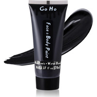 Go Ho Black Body Paint Washable(2.37 Oz),Water Based Black Face Paint,Makeup Skull Skeleton Clown Black Face Body Paint For Sfx Cosplay Costumes Festivals Halloween Make Up