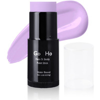 Go Ho Pastel Purple Face Body Paint Stick,Water Based Washable Lavender Face Paint Stick,Non-Toxic Full-Coverage Cream Light Purple Body Paint For Halloween Ursula Costume Cosplay Sfx Makeup