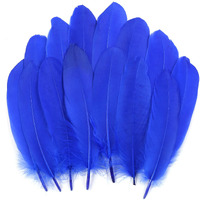 Tharaht 120Pcs Blue Goose Feathers Natural Bulk 6-8 Inch 15-20Cm For Crafts Diy Cosplay Wedding Party Halloween Decoration Goose Nagoire Feathers
