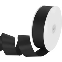 Isaspire 1-1/2"" Width X 100 Yards Satin Ribbon, Black Ribbon Perfect For Diy Craft, Bows, Gift Wrapping, Flower Bouquet, Valentine's Day, Christmas And Halloween Party Decoration