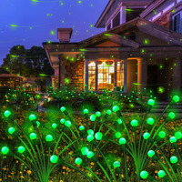 Kohlrabi Halloween Decorations Outdoor, Solar Green Halloween Lights Outdoor, 2 Pack 20 Led Solar Firefly Lights, Waterproof Solar Wind Swaying Lights For Halloween Outside Yard Patio Decoration