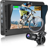 Parkvision Bicycle Rear View Camera With Anti-Glare Sunshade -4.3''Waterproof Hd 1080P Monitor With Auto Dim -8000Mah Rechargeable Battery -3 Mins Installation Bike Camera For Mountain Ebike