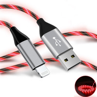 Light Up Iphone Charger Cable Led Iphone Charger Cord Apple Mfi Certified Cool Usb Fast Charging For Iphone 14 13 12 11 Pro Max Xr X Se 8 Plus Ipad Ipod Touch More (Red)