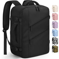 Capolo Travel Backpack For Women Men Waterproof Laptop Backpack Flight Approved Carry On Backpack Overnight Weekender Bag College Bookbag For Business, Work, Traveling Fits 17 '' Laptop,Black