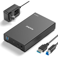 Maiwo 2.5 3.5 Inch Sata Hard Drive Enclosure, 5Gbps External Hard Drive Enclosure Reader For 2.5/3.5"" Sata Hdd/Ssd, 16Tb Capacity With Uasp, Usb 3.0 To Sata Adapter Case Shell