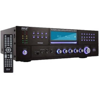Home Theater Bluetooth Amplifier Receiver - 4 Channel 3000 Watt Stereo Speaker Home Audio Amplifier Receiver W/Radio, Usb, 2 Microphone W/Echo, Cd Dvd Player, Lcd, Rack Mount - Pyle Pd3000Bt.5