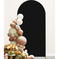 6Ft Black Arch Backdrop Stand Cover - Jkdmjf Spandex Arch Cover Backdrop Fabric For Wedding Birthday Party Baby Shower Photography Arch Backdrop Panels Decorations