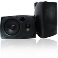 Herdio 6.5 Inches Indoor Outdoor Bluetooth Speakers Waterproof Wired 400 Watts With Powerful Bass,2 Way Wall Mount Speakers All-Weather Durability For Patio Home Deck Porch Backyard (Pair,Black)