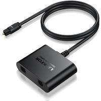 Linkfor 1X2 Toslink Optical Digital Audio Splitter Digital Toslink Fiber Optical Splitter 1 Male Input 2 Female Output For Home Theatre, Xbox, Ps5/Ps4,Wireless Headphones And Soundbars