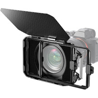 K&F Concept Mini Matte Box, Dslr Matte Box With Carbon Fiber Top Flag Square Filters Trays, For 67/72/77/82/95Mm Lenses, For 4X5.65 Square Nd Uv Filter/Circular Filter