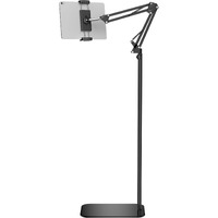 Voltifymax Tablet Floor Stand, 360-Degree Rotatable Metal Tablet Stand Holder, Adjustable Tablet Mount, Universal Phone Stand For Ipad/Iphonex/Ipad Pro Or Other 4.7~12.9 Inch-Screen Devices (Black)