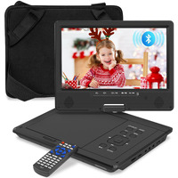 12.5"" Portable Dvd Player, Bluetooth Headrest Video Players With 10.1"" Swivel Screen, 5 Hours Rechargeable Battery, Dvd Player For Car, Regions Free, Car Dvd Player Supports Sd/Usb/Sync Tv