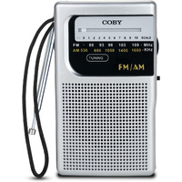 Coby Portable Radio, Am/Fm, Pocket Radio, 800-Hr Battery, Indoor Outdoor Mini Radio, Emergency Radio, Compact, Retro Transistor Radio