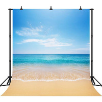 Dephoto Tropical Seaside Beach Ocean Backdrop Summer Hawaii Island Photography Background Boys Girls Portrait Holiday Party Banner Decoration Photo Studio Prop Pgt082B-10X10Ft
