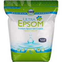 Saltworks Ultra Epsom Bath Salt, Unscented, Medium Grain, 18 Pound Bag