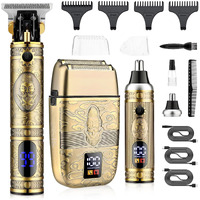 Saoilli Professional Hair Trimmer Hair Clippers For Men, Nose Hair Trimmer Men's Shaver Set,Cordless T-Blade Beard Trimmer Mens Barber Clippers,Electric Foil Shavers Razor For Men Haircutting Kit