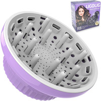 New!! Ligolig Hair Difuser Attachment Universal Diffuser Hair Dryer For 1.4-Inch To 2.4-Inch Blow Dryer, Hair Diffuser For Curly Hair And Natural Wavy Hair (Purple)