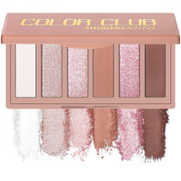 Susikeki 6 Colors Mini Naked Eyeshadow Makeup Palette Blush-Colored Neutral Tone Eye Shadow Matte & Shimmer Nude Make Up Pallet With Mirror Blendable Highly Pigmented Travel Size Gift Kit 03